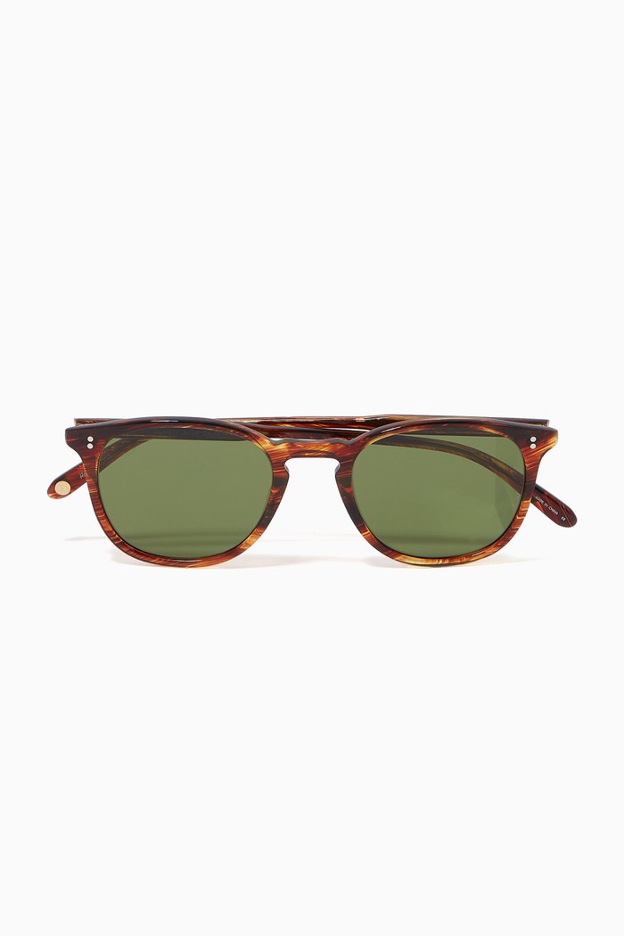 

Kinney 49 Acetate Round-Frame Sunglasses, Brown