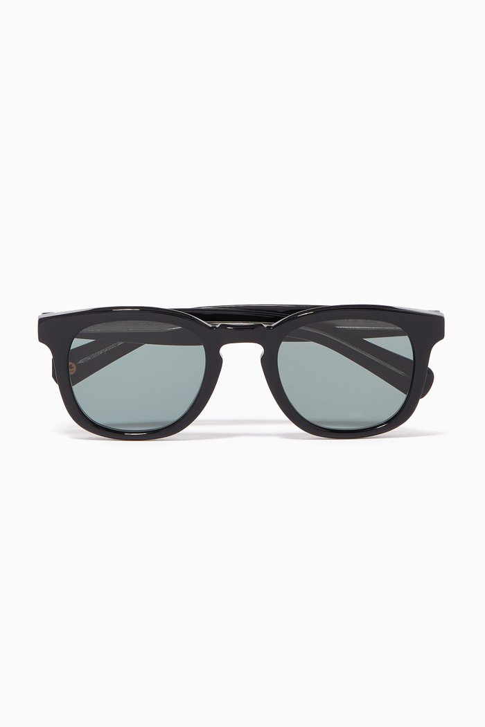 

Kinney 48 1965 Acetate D-Frame Sunglasses, Black