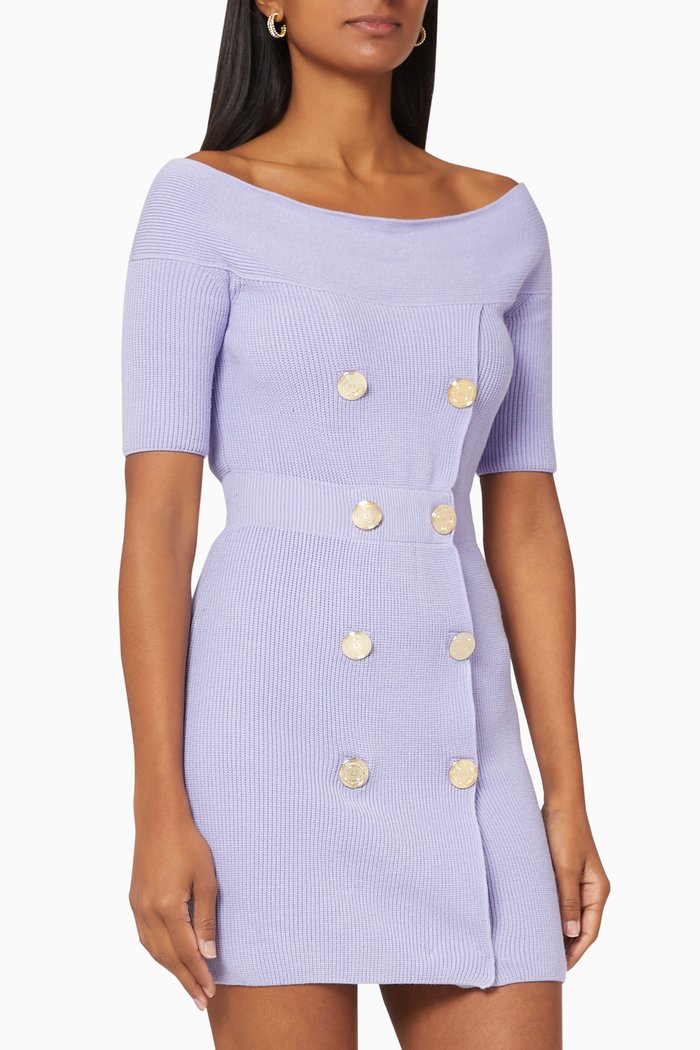 

Knit Coat Dress, Purple