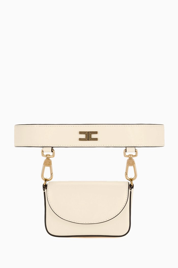 

Belt Bag with Chain Strap in Faux Leather, Multicolour
