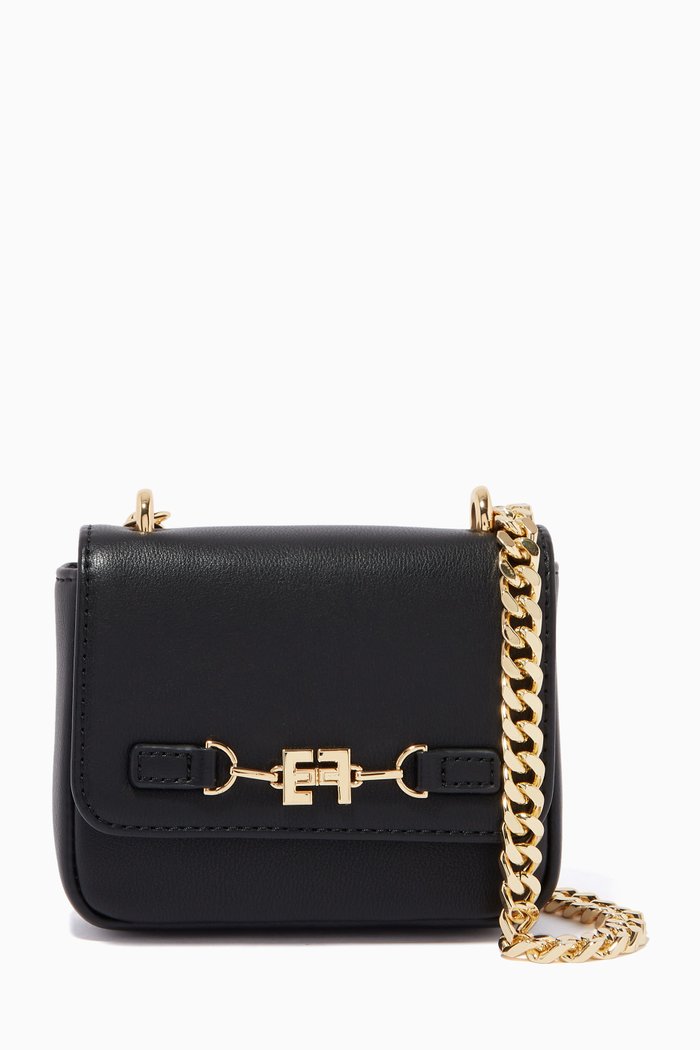 

Micro Bag in Faux Leather, Black