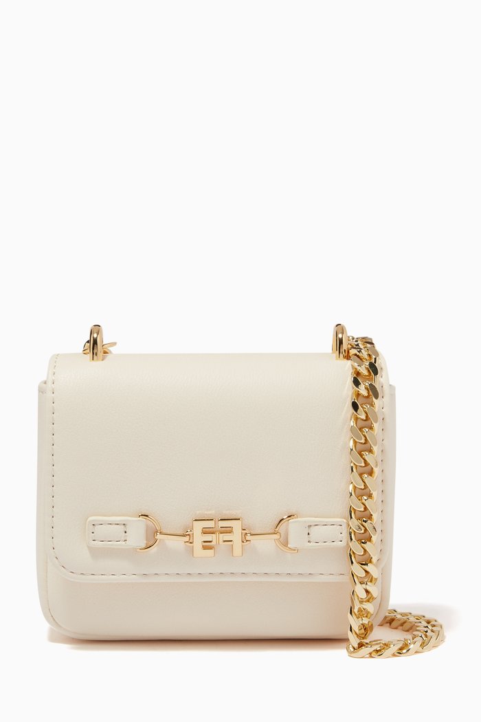 

Micro Bag in Faux Leather, White