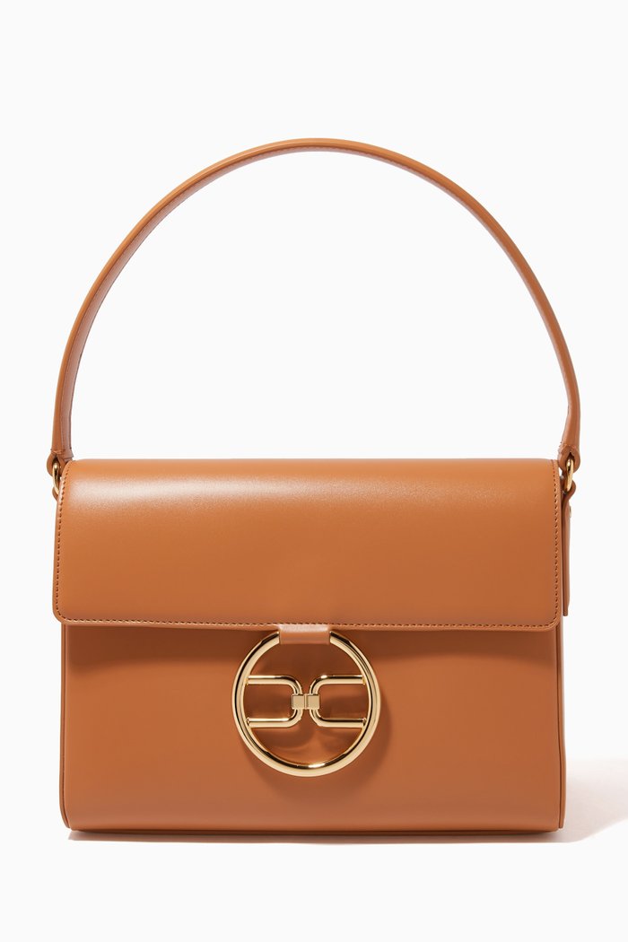

Micro Bag in Faux Leather, Brown