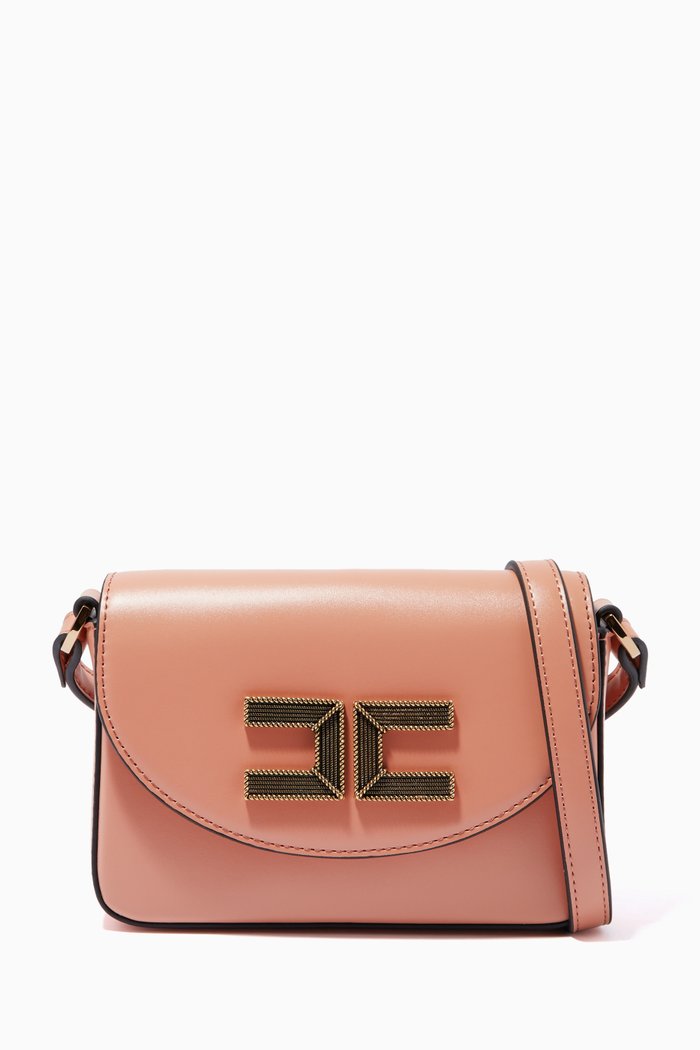 

Box Bag in Faux Leather, Rose gold