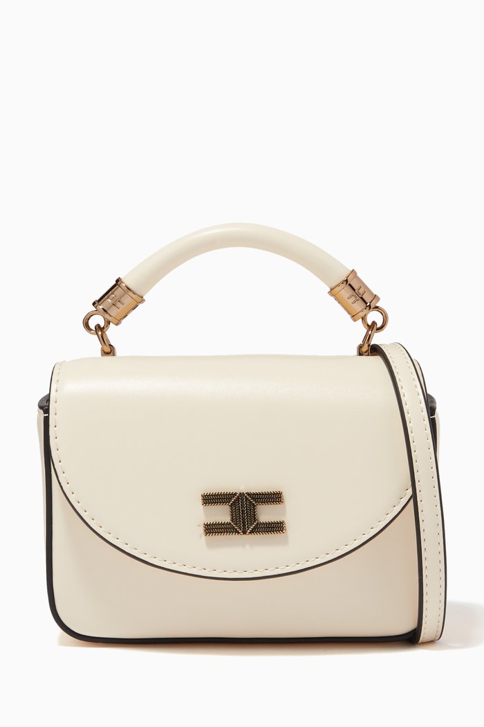 

Micro Box Bag in Faux Leather, Multicolour
