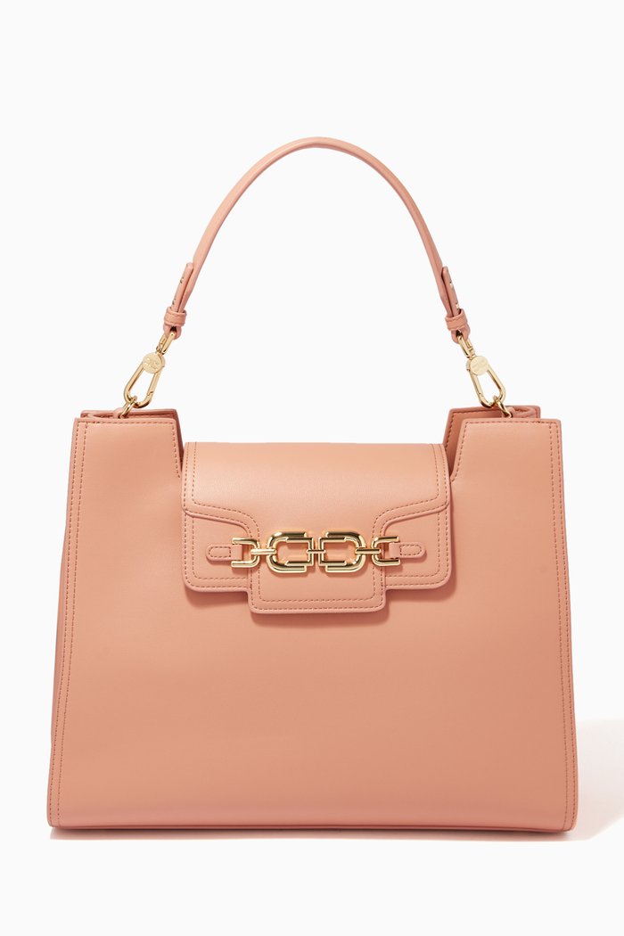 

Large Bag in Faux Leather, Rose gold