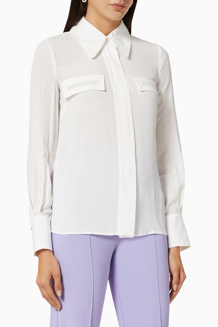 

Blouse in Viscose Georgette, White