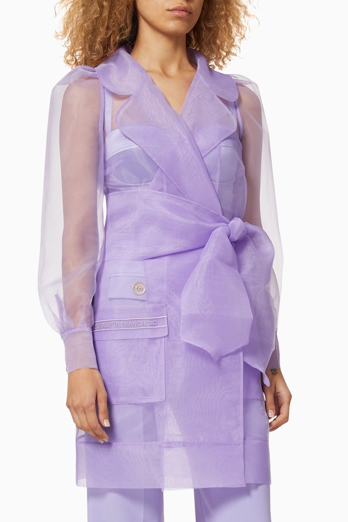 

Long Blouse in Organza, Purple