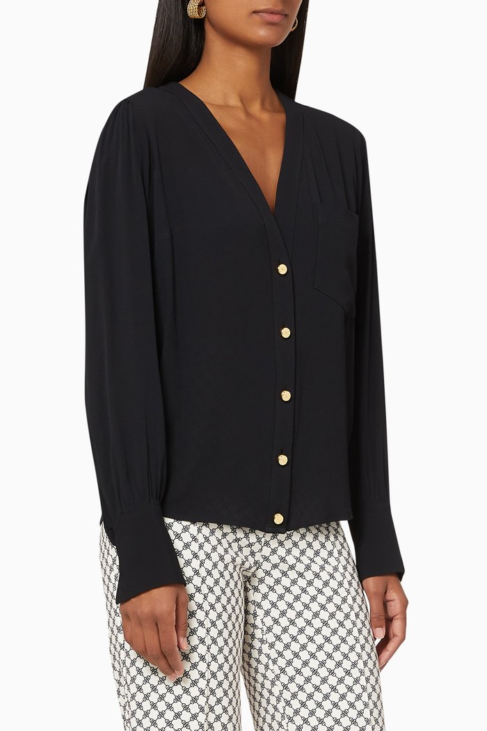

Viscose Georgette Blouse, Black