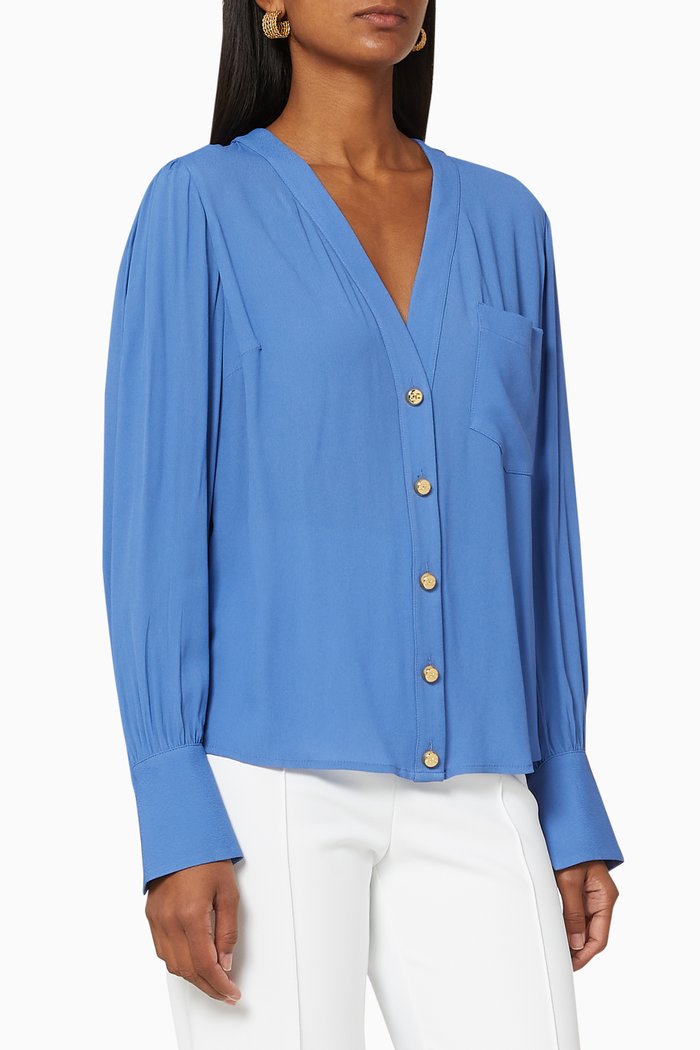 

Viscose Georgette Blouse, Blue