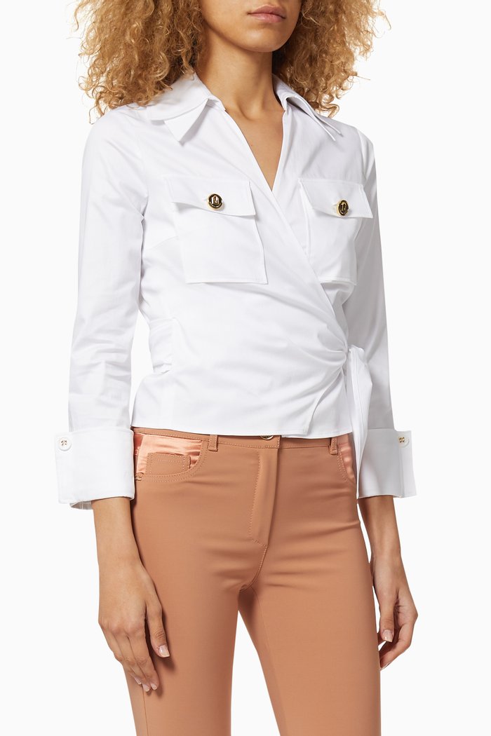 Stretch Wrap Shirt, Grey