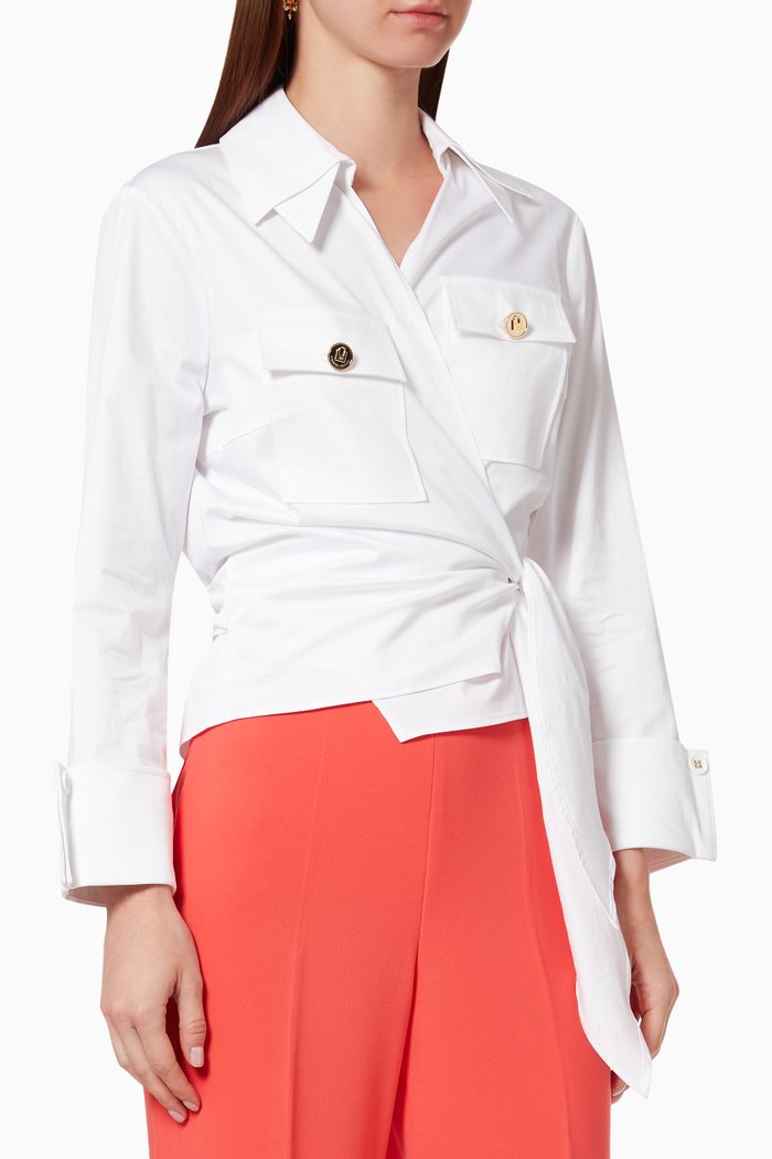 

Stretch Wrap Shirt, Red