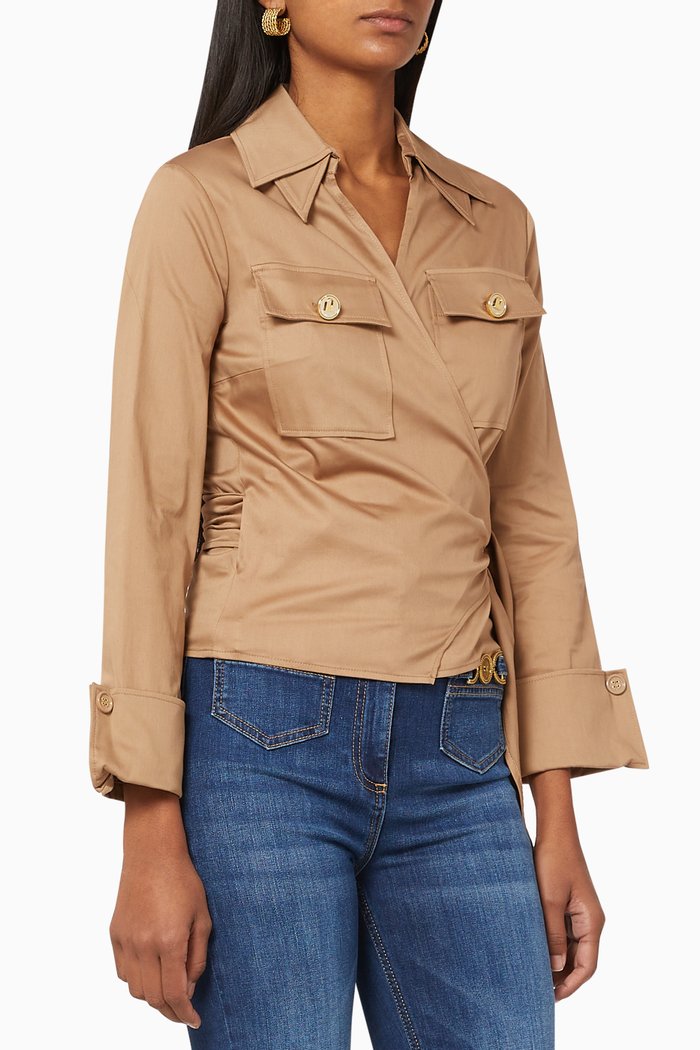

Stretch Wrap Shirt, White
