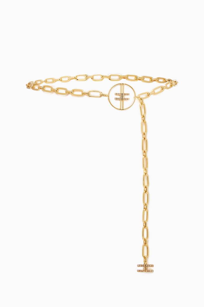 

Embellished Chain Belt, Gold