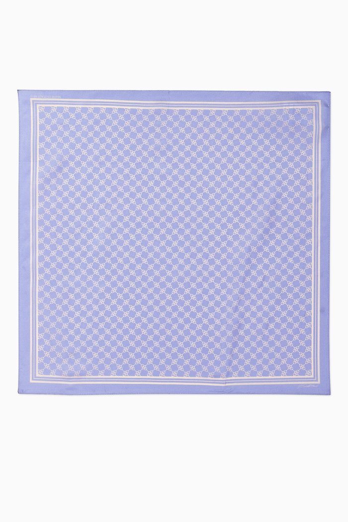 

Small Foulard Scarf in Horse Bit Silk Twill, Purple