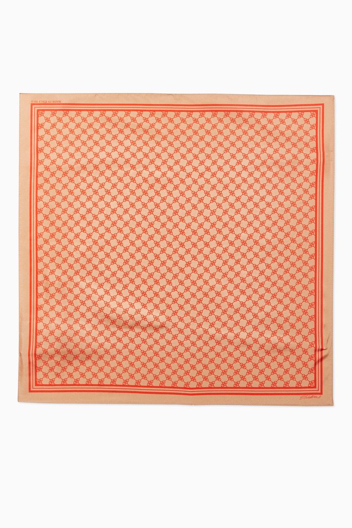 

Small Foulard Scarf in Horse Bit Silk Twill, Red