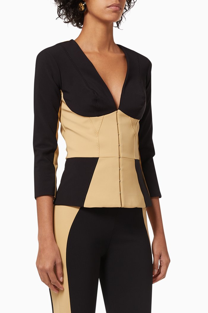 

Two Colour Stretch Jacket, Multicolour