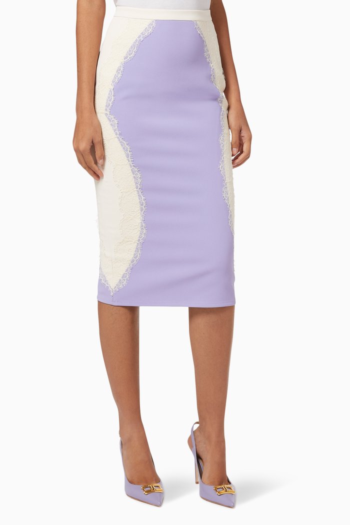 

Two Tone Lace Skirt, Purple