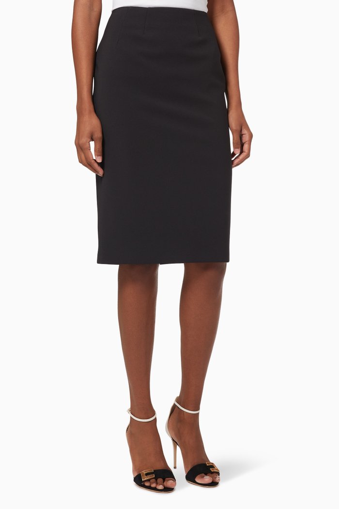 

Crêpe Pencil Skirt, Black