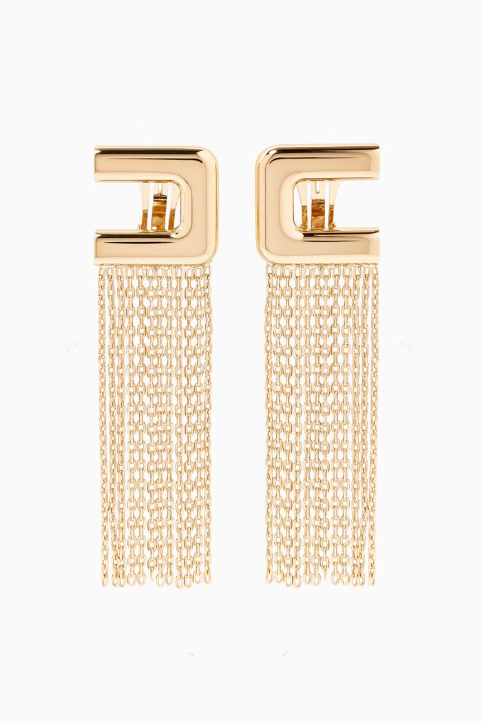 

Logo Cascading Earrings, Gold