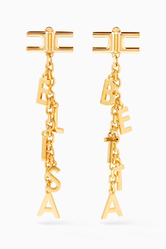 

Logo Cascading Earrings, Gold