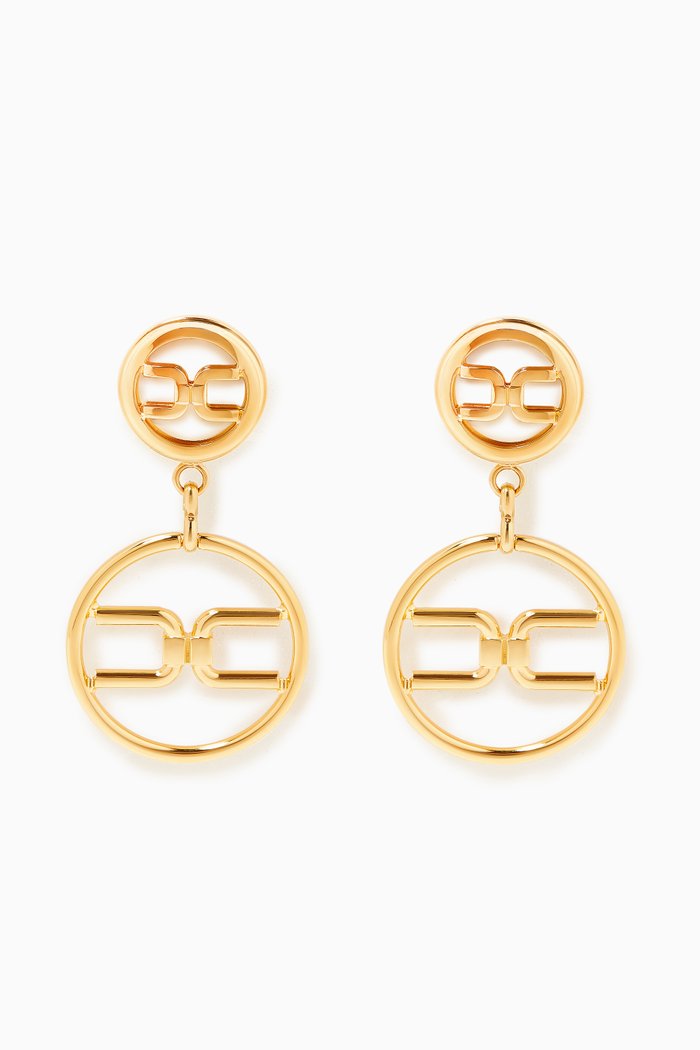 

Ring Logo Earrings, Gold