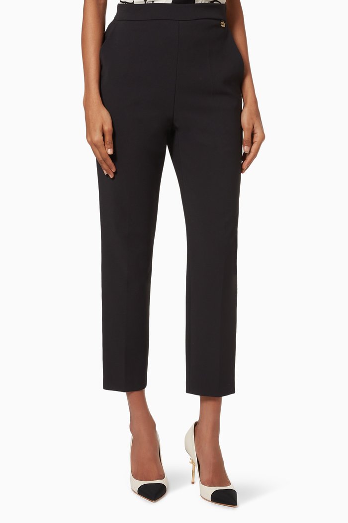 

Crêpe Skinny Pants, Black
