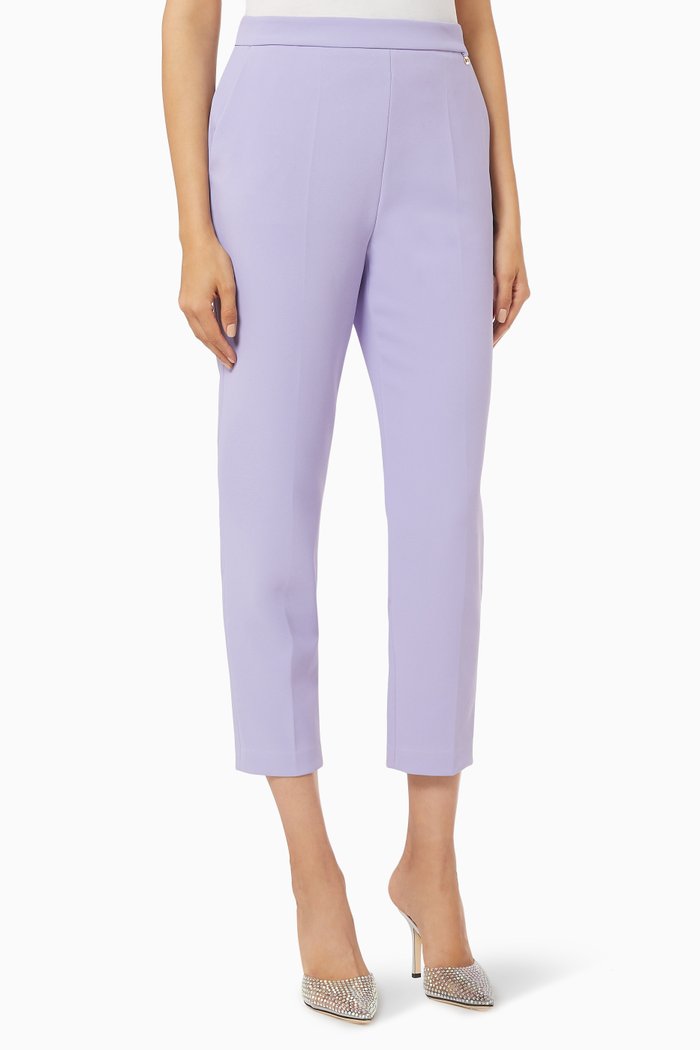 

Crêpe Skinny Pants, Purple