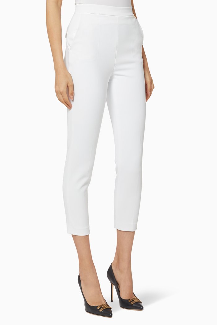 

Crêpe Skinny Pants, White