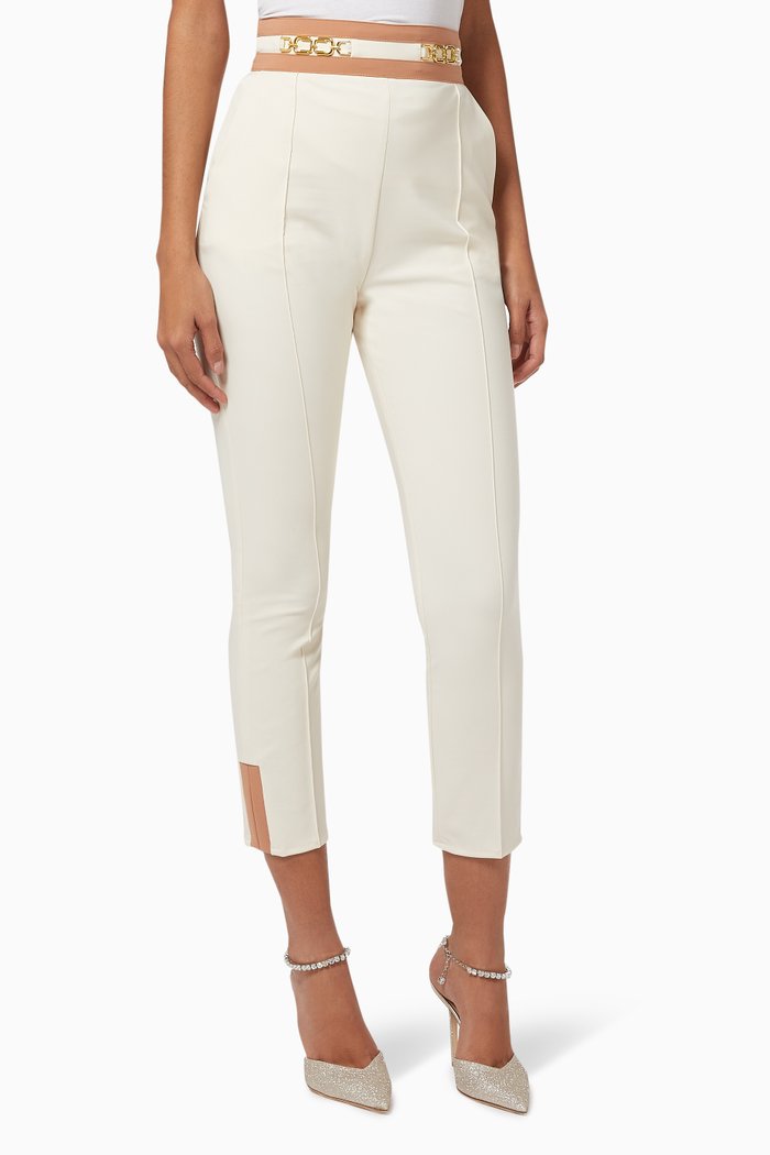 Skinny Pants in Bi-Elastic Fabric, Pink