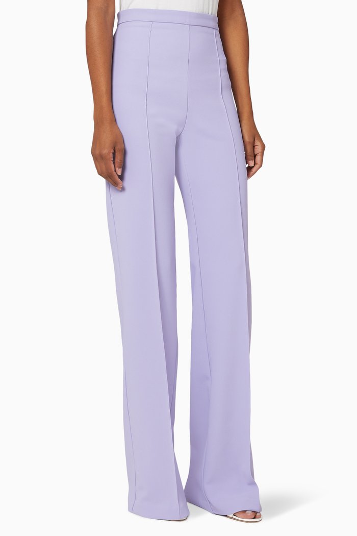 

Crêpe Palazzo Pants, Purple