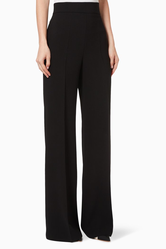 

Bell Bottom Pants in Crepe, Black