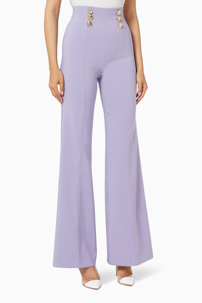 

Palazzo Pants in Bi-elastic, Purple