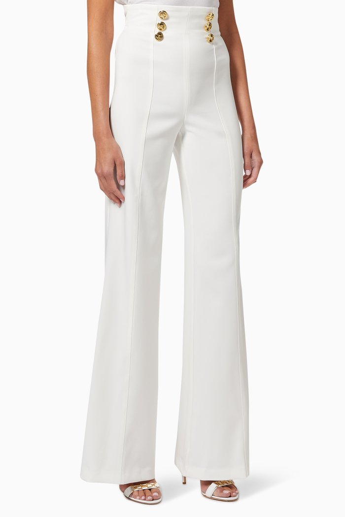 

Palazzo Pants in Bi-elastic, White