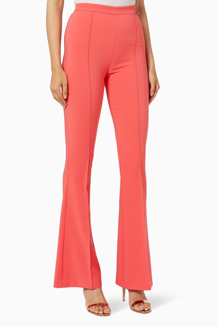 

Bell Bottom Skinny Pants in Bi-Elastic Fabric, Red