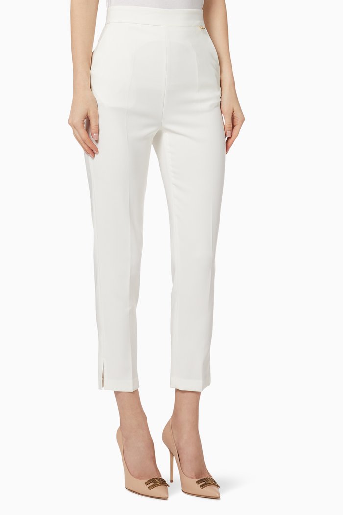 

Bi-Elastic Skinny Pants, White