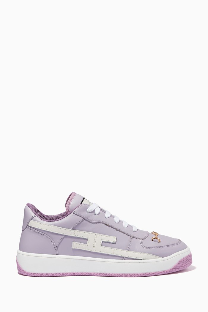 

Low-top Sneakers in Leather, Purple