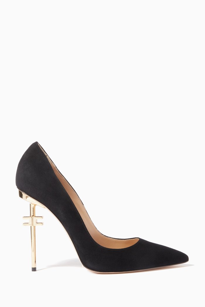 

Logo Detail Pumps in Suede, Black