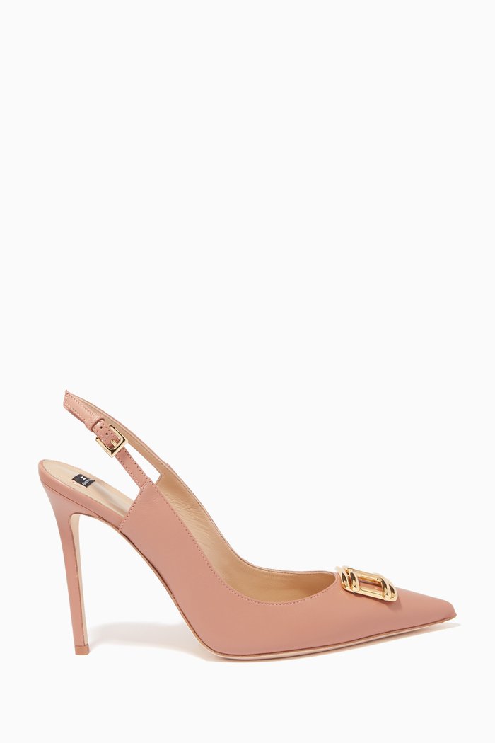 

Logo Shoes in Leather, Rose gold