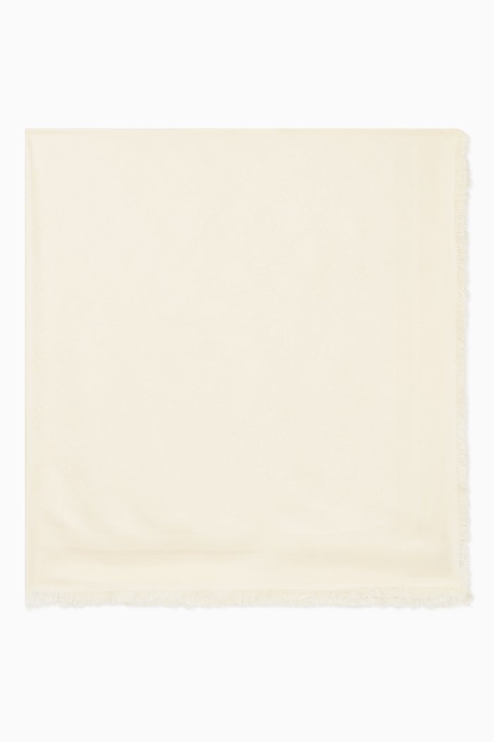 

Scarf in Horse Bit Jacquard, White