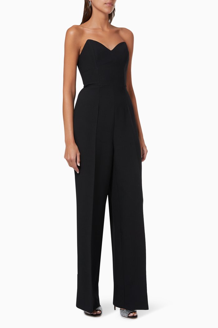

Jumpsuit in Wool Viscose Silk, Black