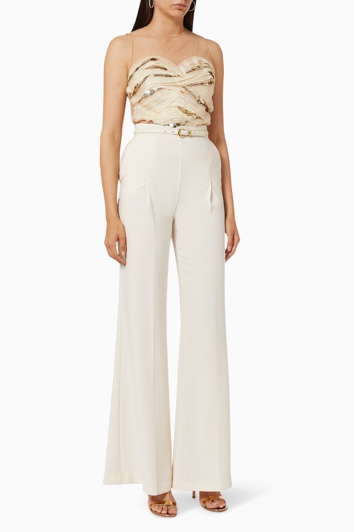 

Divisible Jumpsuit in Tulle & Crêpe, White