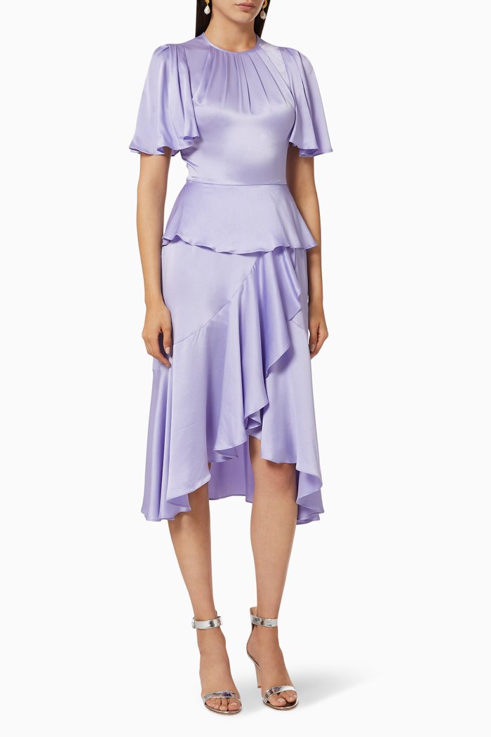 

Silk Satin Dress, Purple