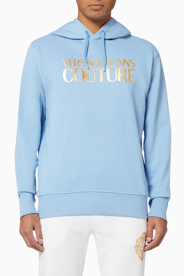

Logo Cotton Hoodie, Blue