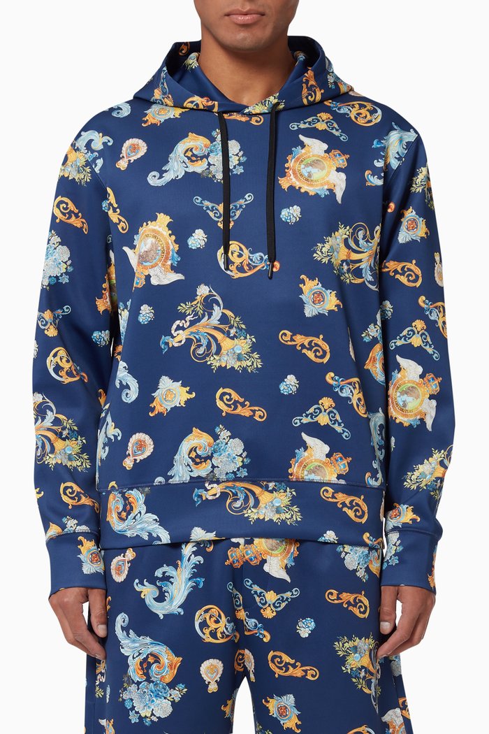 

Baroque Print Sweatshirt, Blue