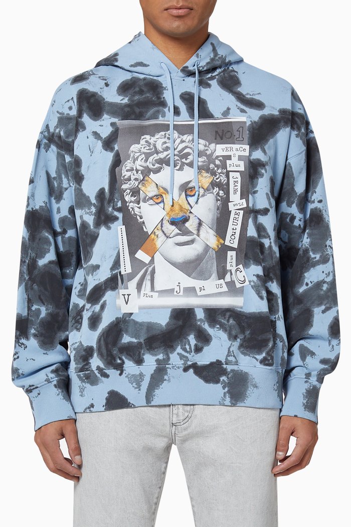 Capsule Collection Print Hoodie, Blue