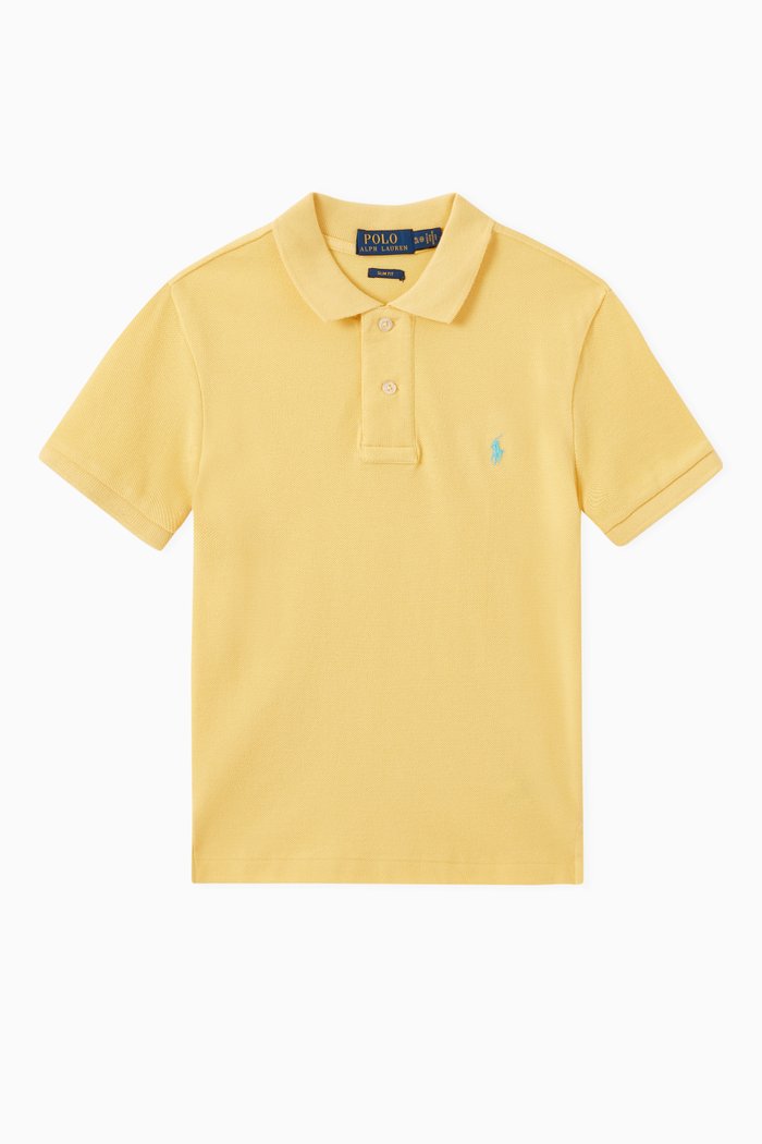 

Custom Fit Polo in Cotton Mesh, Yellow