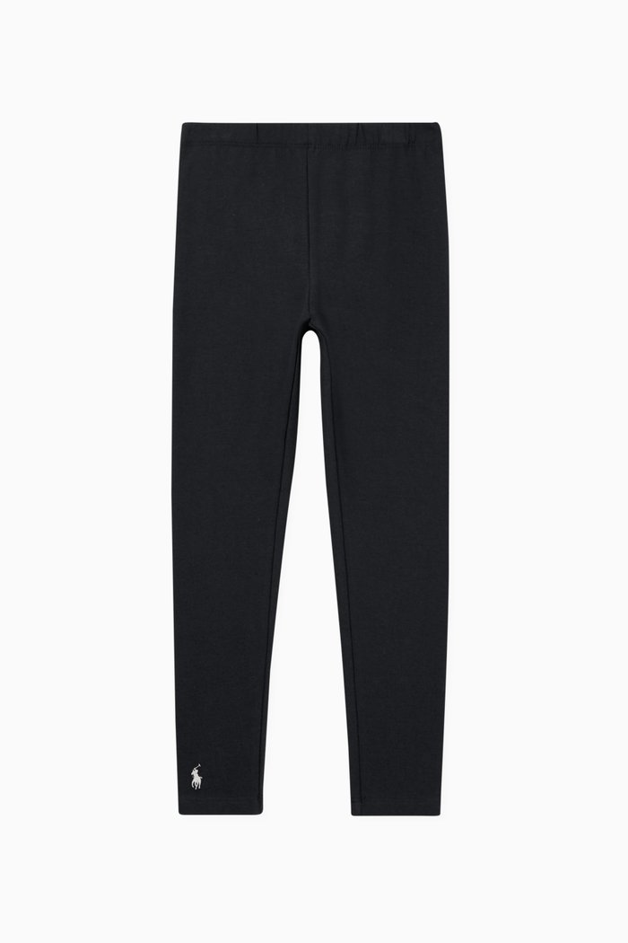 Jersey Leggings in Cotton, Black