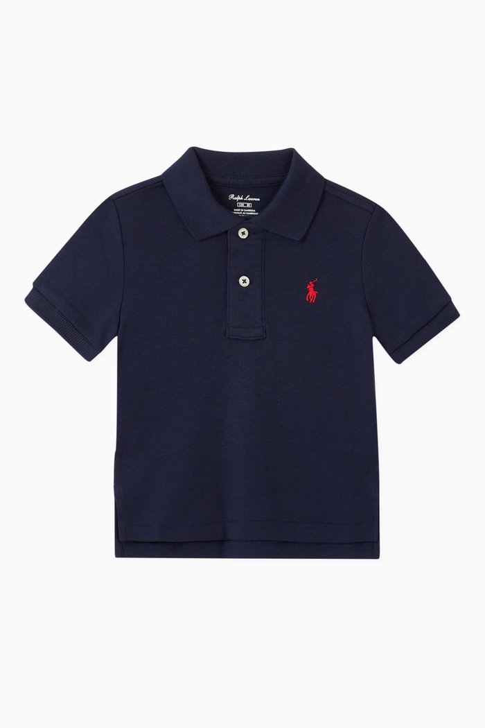 

Cotton Jersey Polo, Blue