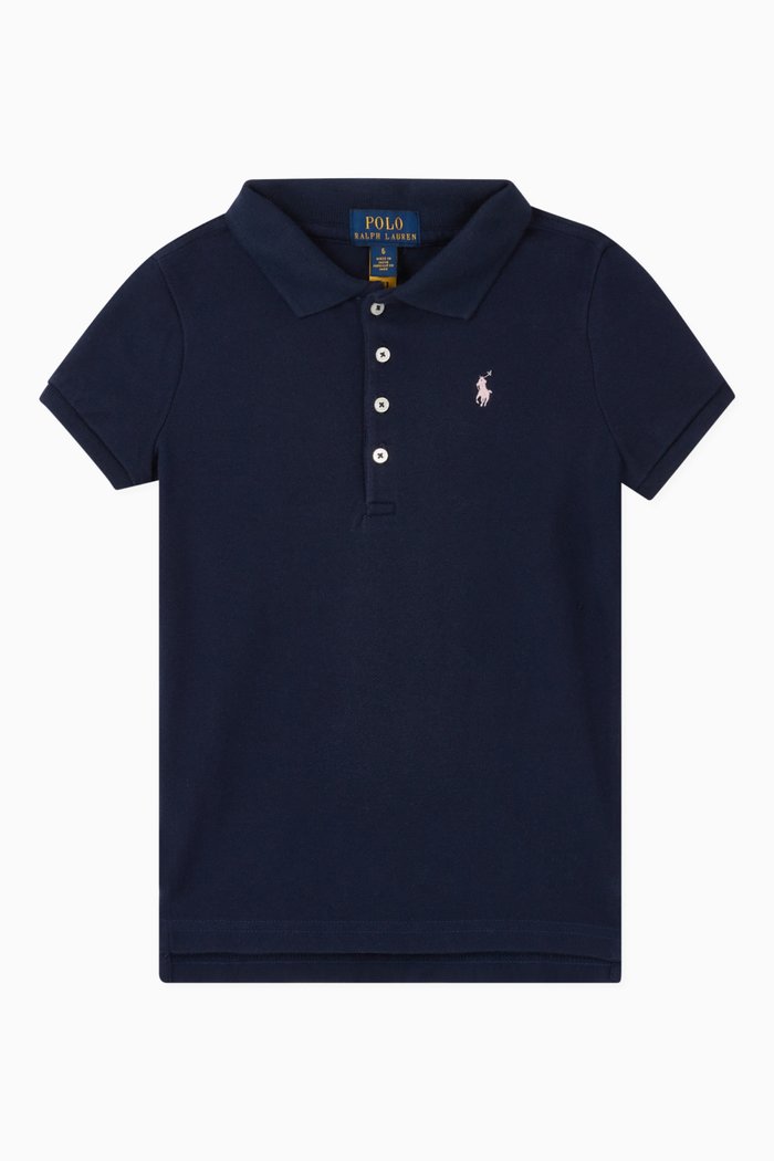 

Pony Polo in Stretch Mesh, Blue